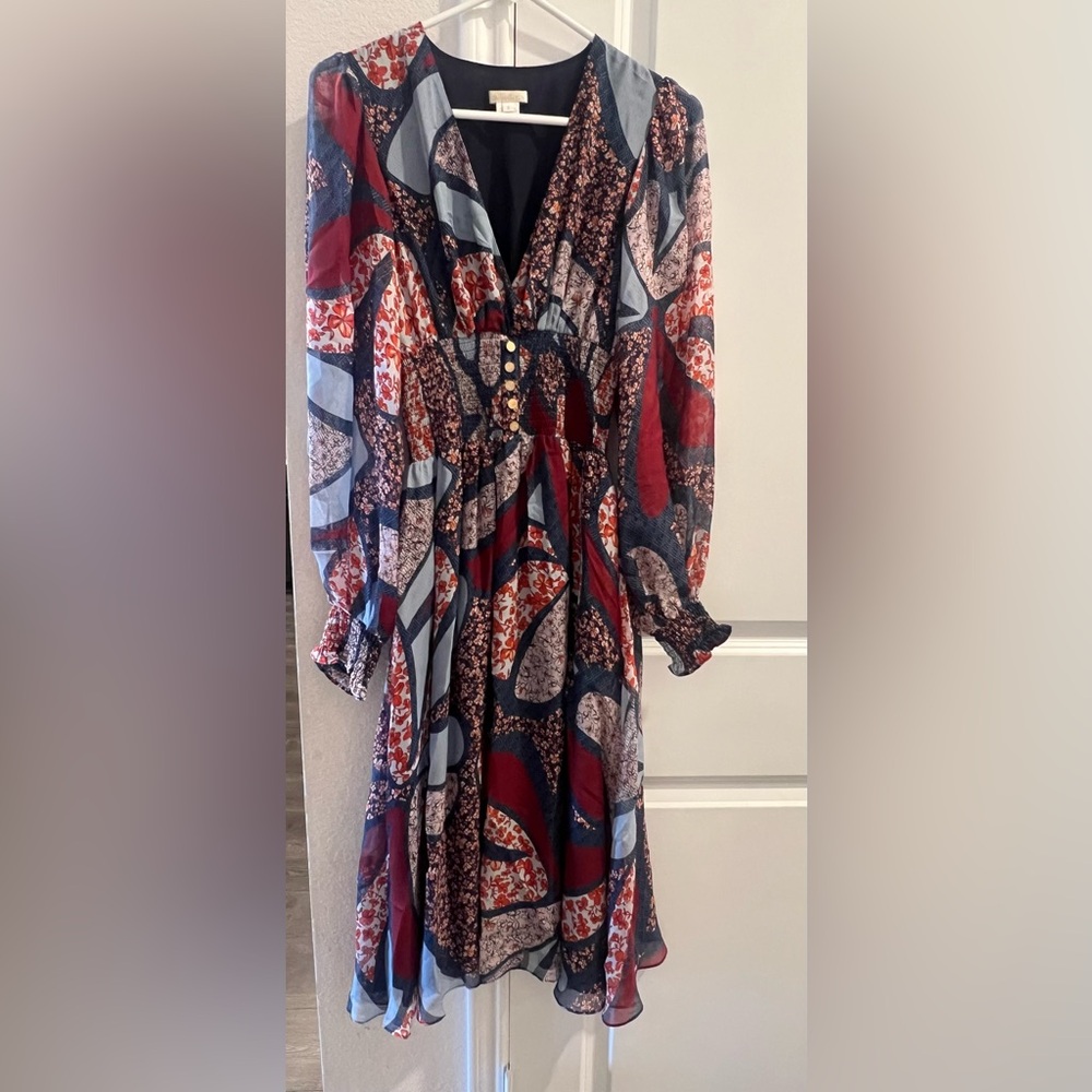 Elegant Multicolor Patterned Dress